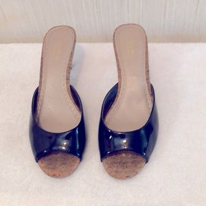 Black patent leather slings by Charles david,8